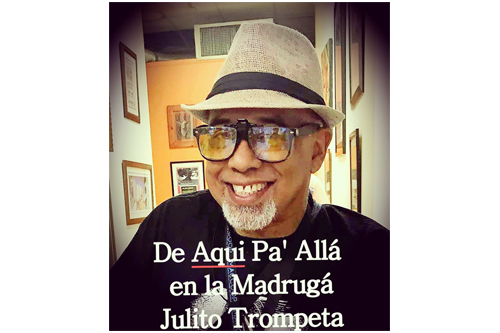 Julito Trompeta del programa radial De Aquí Pa’ Allá en la Madrugá, Anuncia