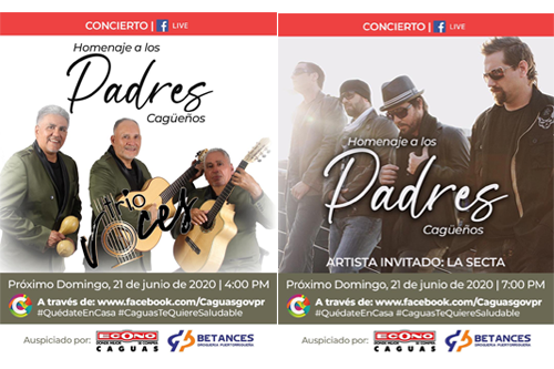 Dos conciertos virtuales para los padres de Caguas