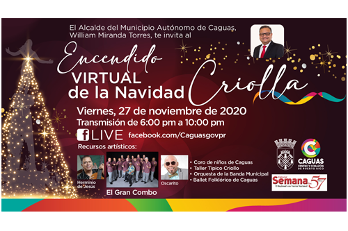 Caguas celebra su encendido virtual con El Gran Combo de Puerto Rico, Oscarito y mucho más