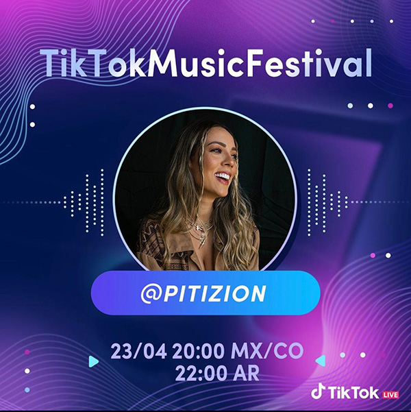 Pitizion, Artista confirmada para el TikTok Music Festival