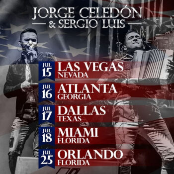 El colombiano Jorge Celedón celebrará conciertos en Las Vegas, Atlanta, Dallas, Miami y Orlando