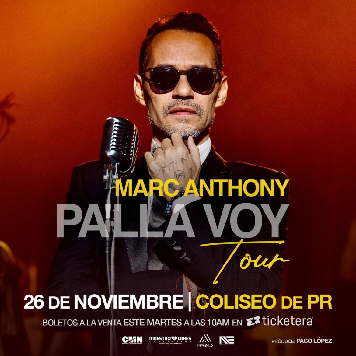 Anuncian fecha de venta de boletos para el concierto de Marc Anthony  en el Coliseo de Puerto Rico