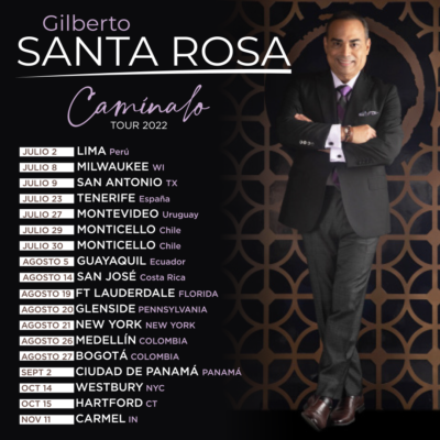 Gilberto Santa Rosa presenta la última vuelta de su gira Camínalo