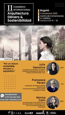 Llega El Ii Congreso Internacional de Arquitectura, Género y Sostenibilidad Bogotá 2022