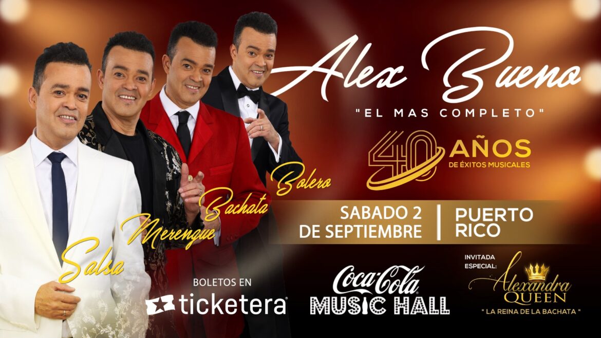 Puerto Rico se prepara para celebrar más de cuatro décadas en la música de  Álex Bueno “El Más Completo”
