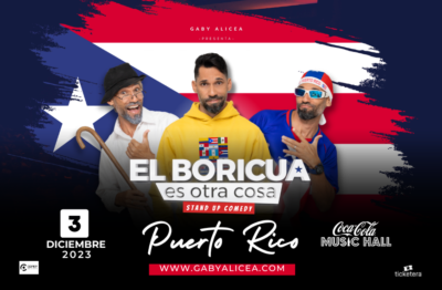 Comediante Gaby Alicea cerrará su gira 2023 del stand up “El boricua es otra cosa” en el Coca Cola Music Hall