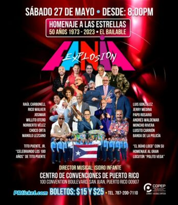 Grandes Estrellas de la Salsa se presentan este sábado en El Festival de Música Tropical “50 años después” – “Homenaje a las Estrellas” En directo desde el Centro de Convenciones de Puerto Rico en el Distrito