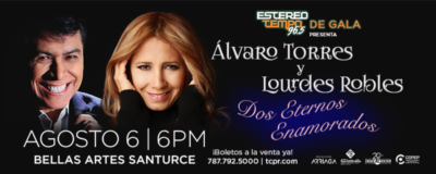 Inicia la venta de boletos del Concierto de los Dos Eternos Enamorados: Álvaro Torres y Lourdes Robles