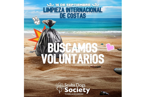Scuba Dogs Society convoca a voluntarios y voluntarias para la Limpieza Internacional de Costas 2023