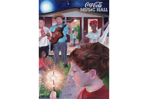 Joven de la Escuela Especializada Central de Artes Visuales de Santurce se convierte en la artista de la Tarjeta de Navidad del Coca-Cola Music Hall