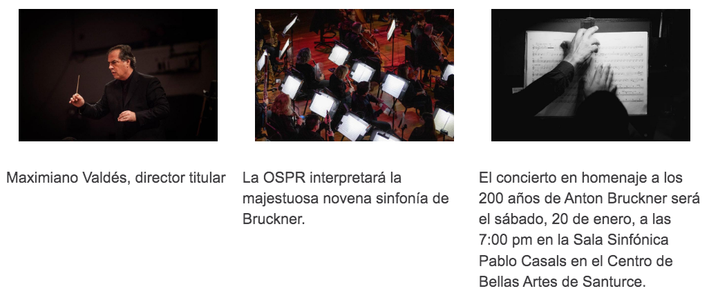 Orquesta Sinfónica de Puerto Rico retoma su temporada clásica con una homenaje a los 200 años de Anton Bruckner