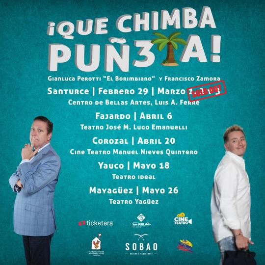 Gianluca Perotti agradece el éxito en Puerto Rico y anuncia nuevas fechas para su Stand Up ‘¡Que Chimba Puñe!’
