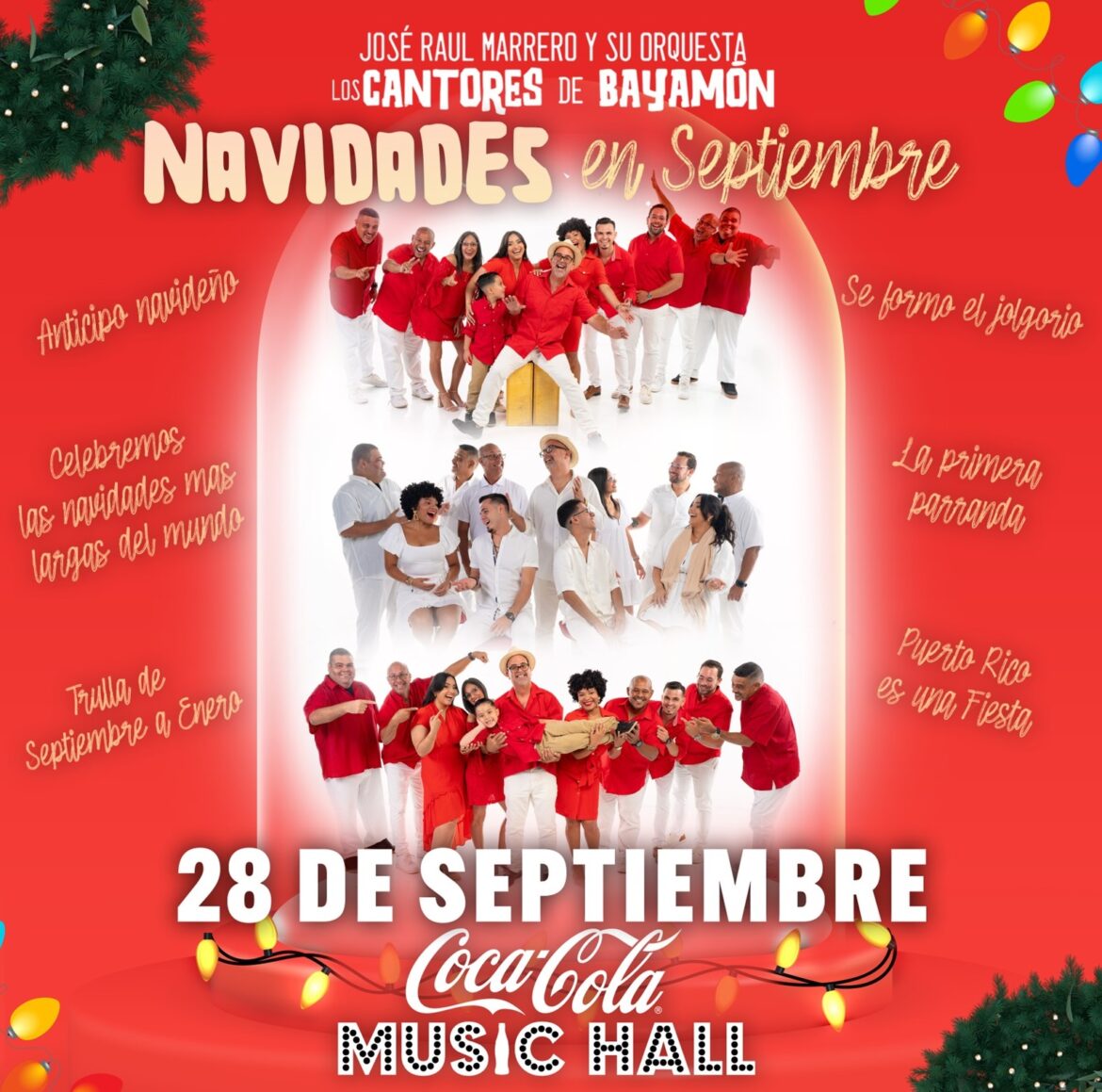 Los Cantores de Bayamón comenzarán las Navidades en Septiembre en el Coca-Cola Music Hall