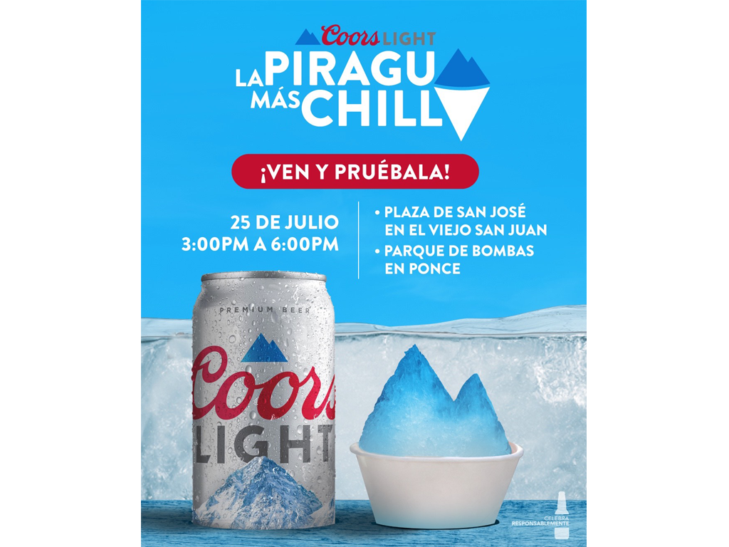 Descubre el nuevo sabor de la Piragua Más Chill  que te trae Coors Light para refrescarte este verano