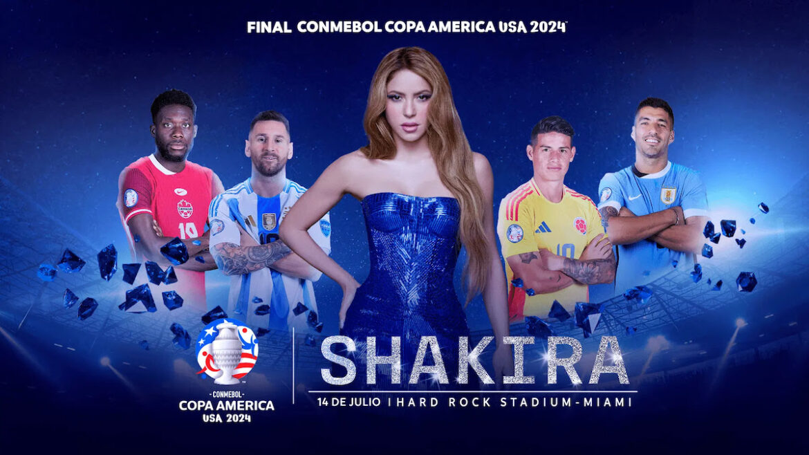 La superestrella global Shakira se presentará en la final de la CONMEBOL Copa América USA 2024™