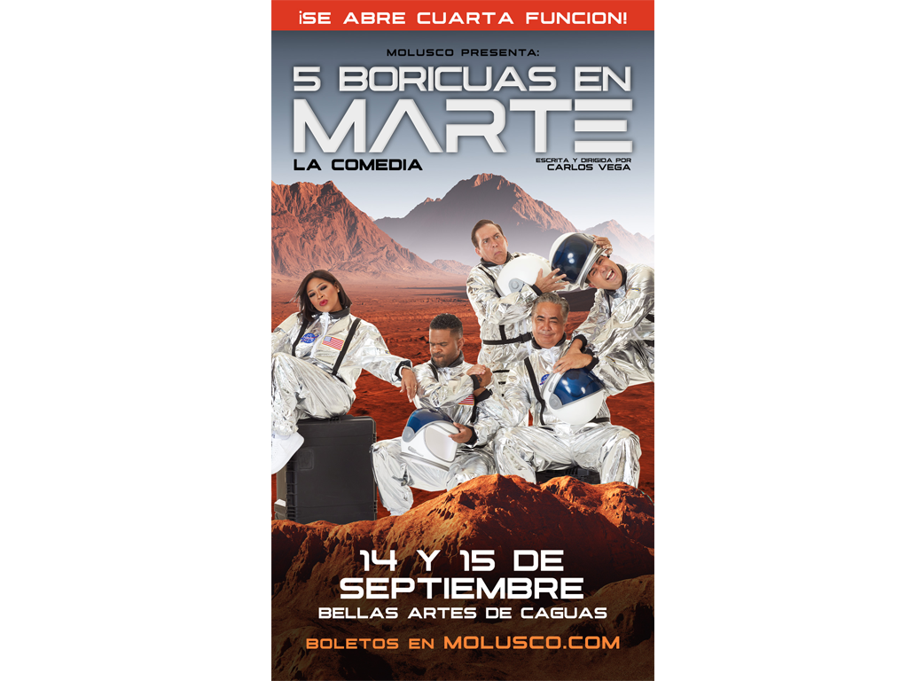 Nuevas funciones de la comedia “5 Boricuas en Marte”