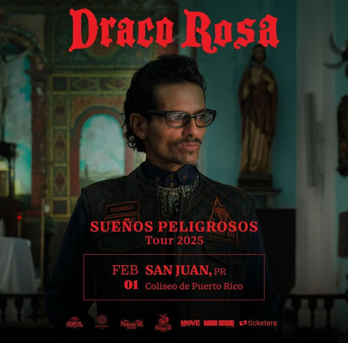 Draco Rosa regresa al Coliseo de Puerto Rico con su nueva gira; “Sueños Peligrosos Tour 2025”