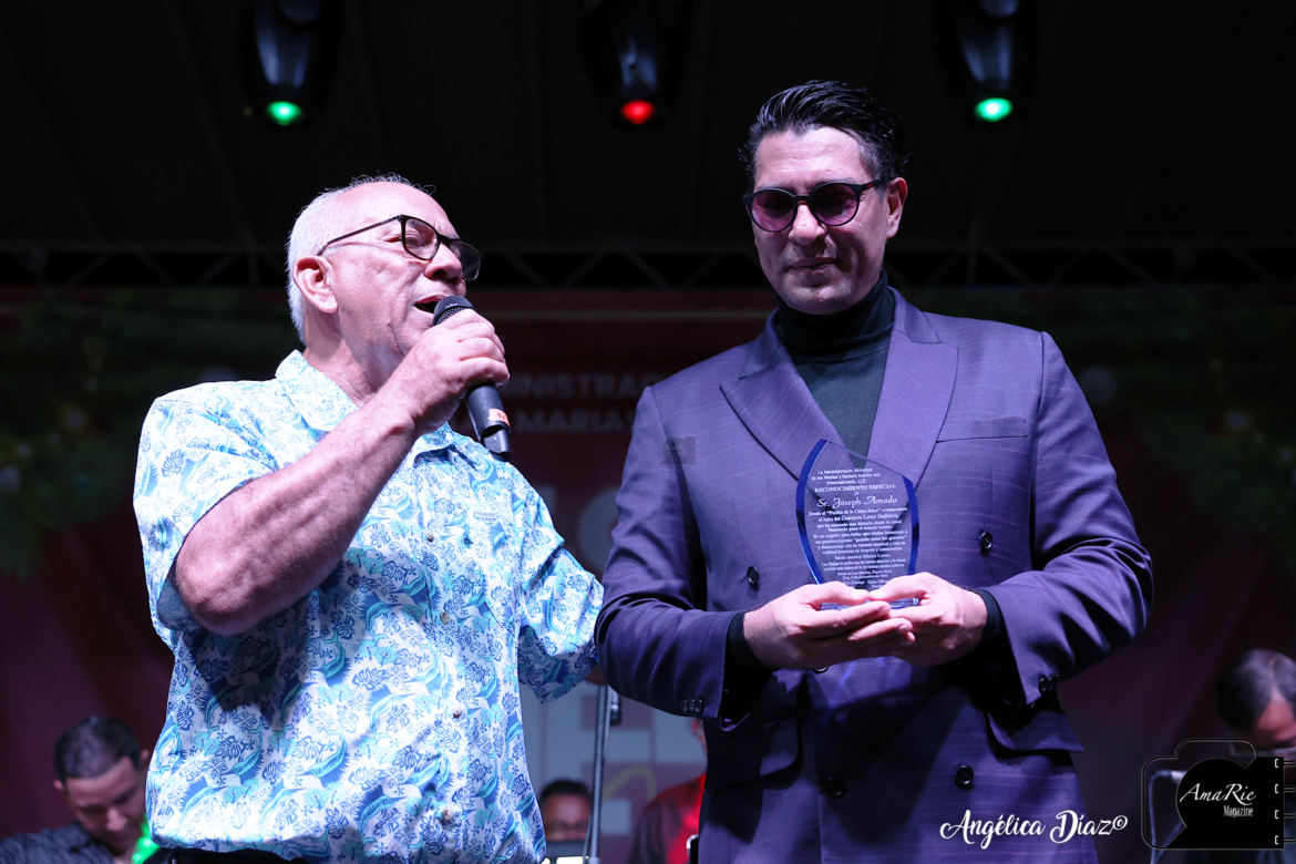 Joseph Amado recibió Reconocimiento Especial en el pueblo de Las Marías por el éxito en su concierto Lavoe Sinfónico en su natal Venezuela