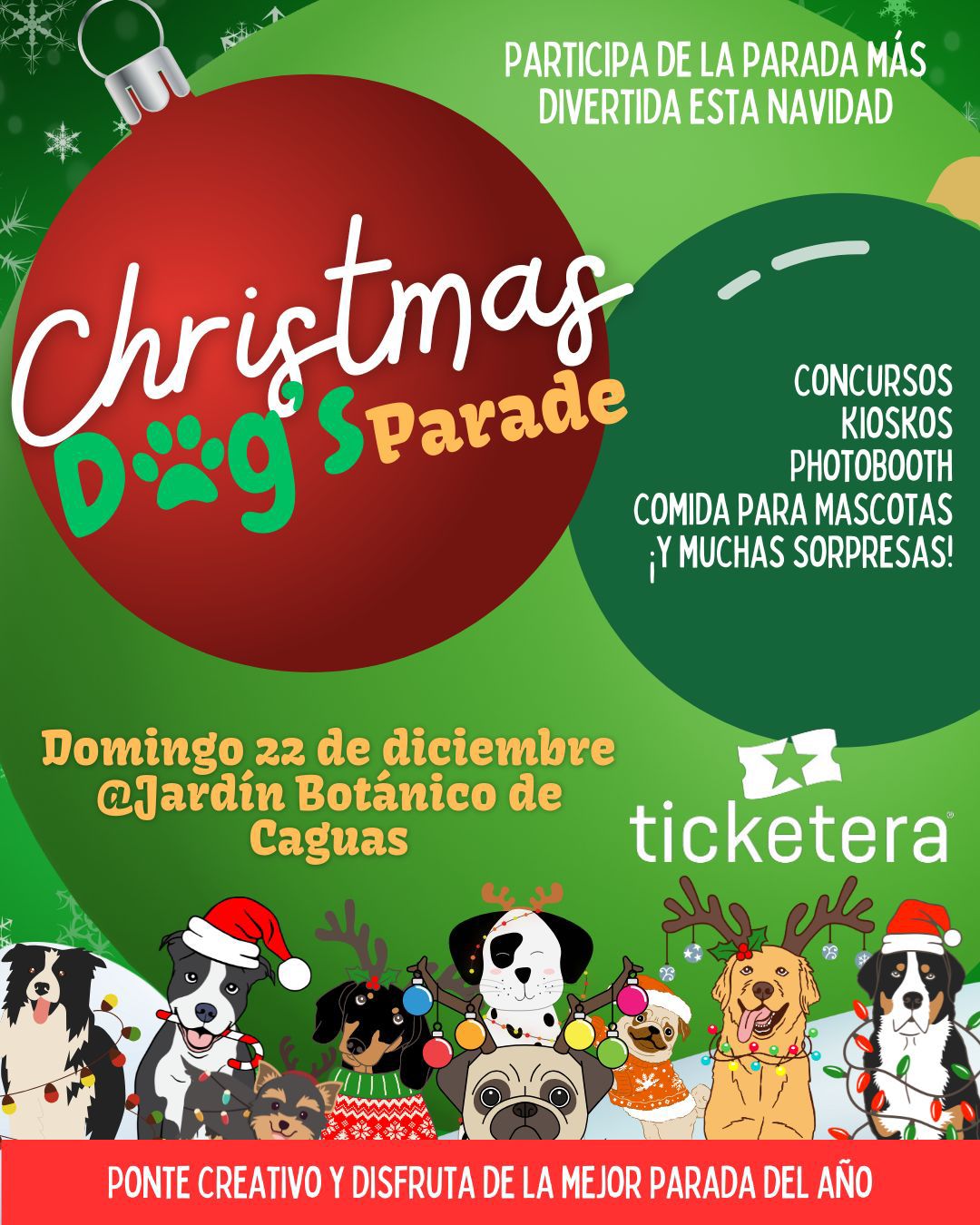 Se celebra el primer “Christmas Dog’s Parade” en el Jardín Botánico de Caguas