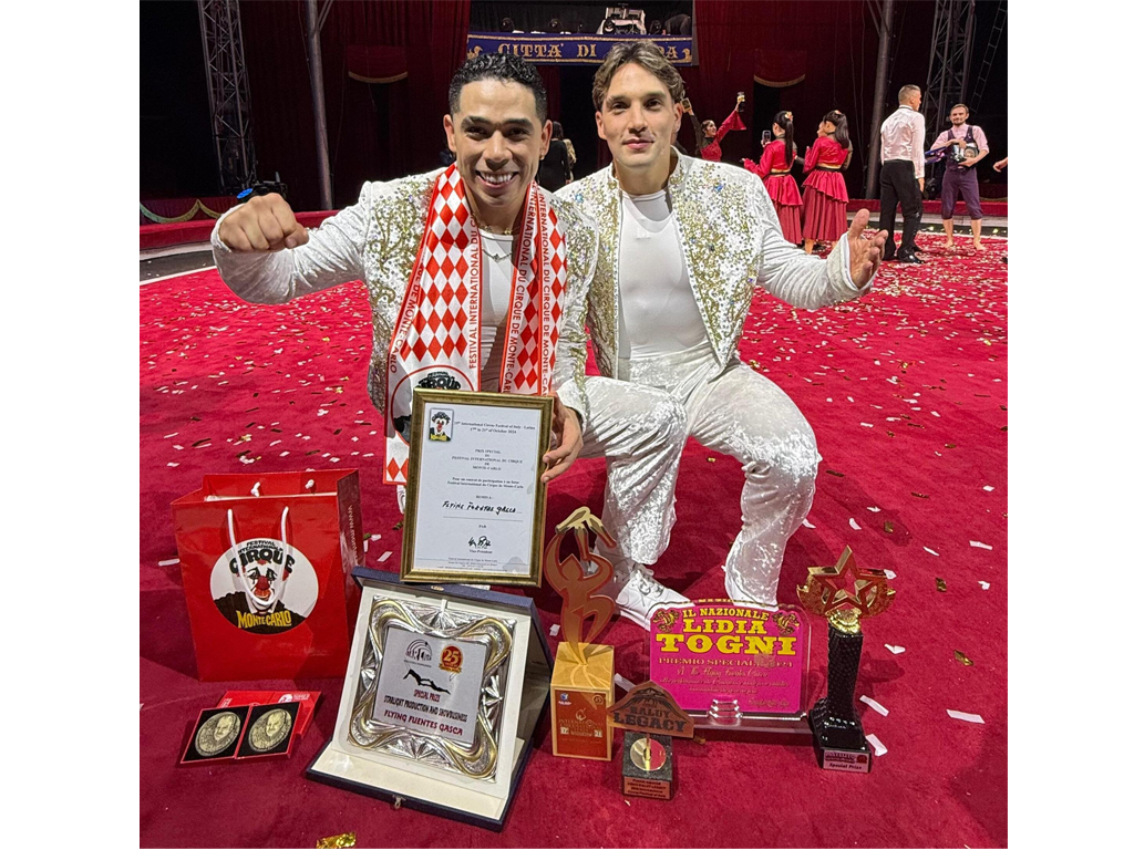 Juan Cebolla Gasca ganó el premio Latina de Oro en el Festival Internacional de Circo de Italia