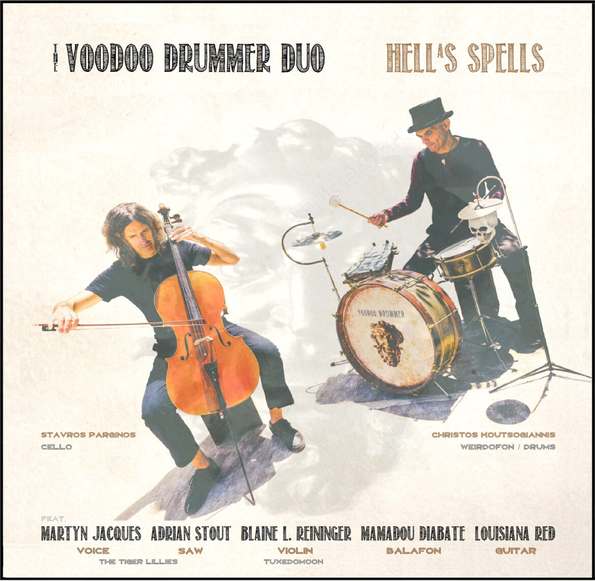 “HELLAS SPELLS” is the debut album of the Voodoo Drummer Duo