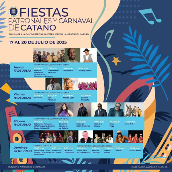 Anuncian Fiestas Patronales y Carnaval de Cataño 2025