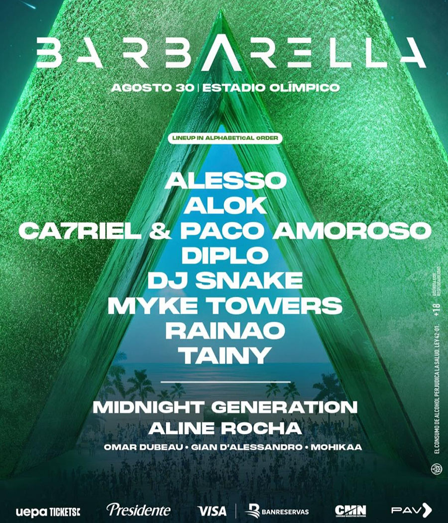 Barbarella 2025: Cerveza Presidente y PAV Events revelan el lineup de la fiesta más grande del verano