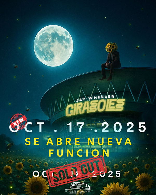 En una hora, Jay Wheeler logra SOLD-OUT de su concierto “Girasoles” en el Coliseo de Puerto Rico