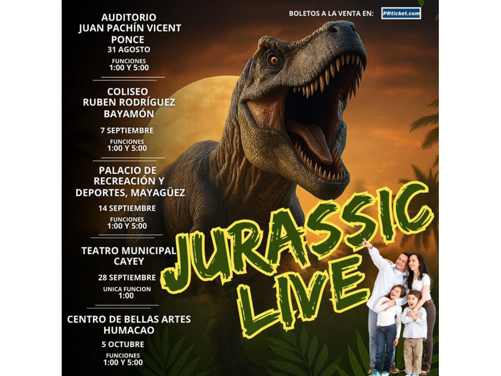 ¡La era de los dinosaurios regresa con Jurassic Live!