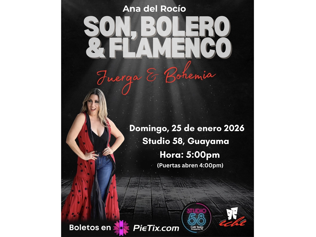 Ana del Rocío llega a Guayama con su espectáculo “Juerga & Bohemia”