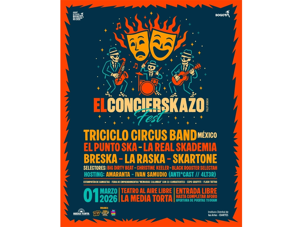 El Concierskazo Fest 2026: un festival internacional gratuito que mezcla ska, circo, teatro y artes gráficas