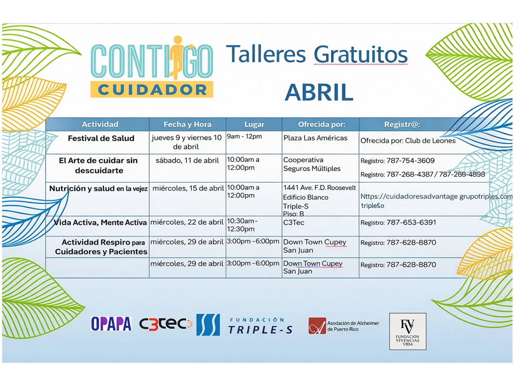 La iniciativa Contigo Cuidador fortalece el apoyo a cuidadores en toda la isla