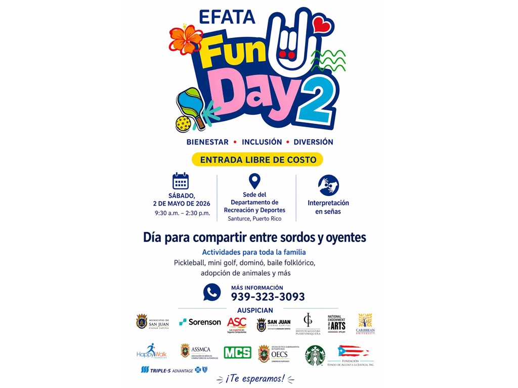 EFATA celebrará evento comunitario para la inclusión de la comunidad sorda en San Juan