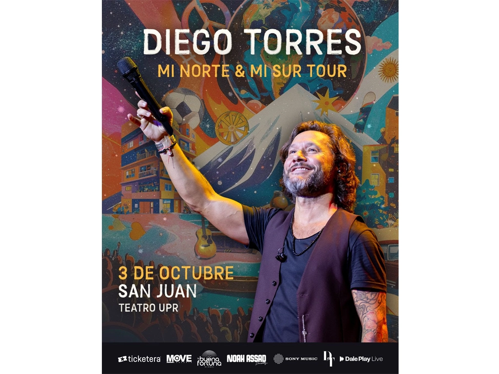 Diego Torres llega a Puerto Rico con su tour “Mi Norte & Mi Sur”