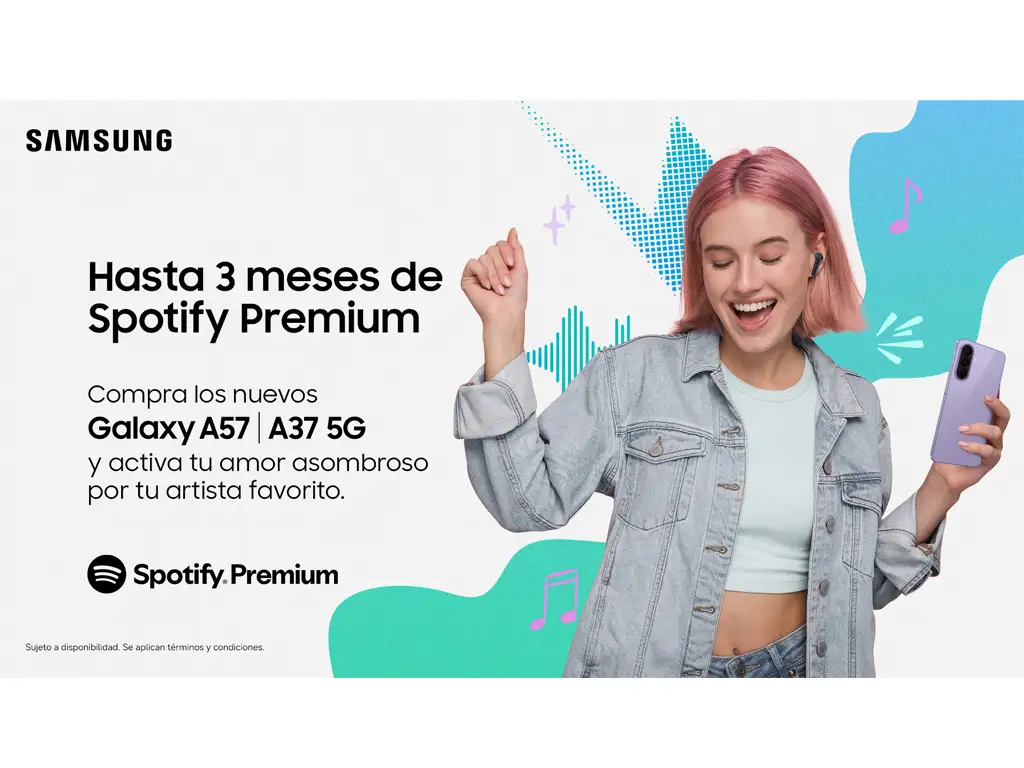 Aprende a canjear y activar el beneficio de Spotify Premium gratuito en los nuevos modelos de la serie Galaxy A