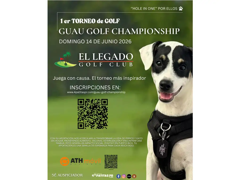 Golf y solidaridad se unen por los animales: llega el “Guau Golf Championship” a Guayama