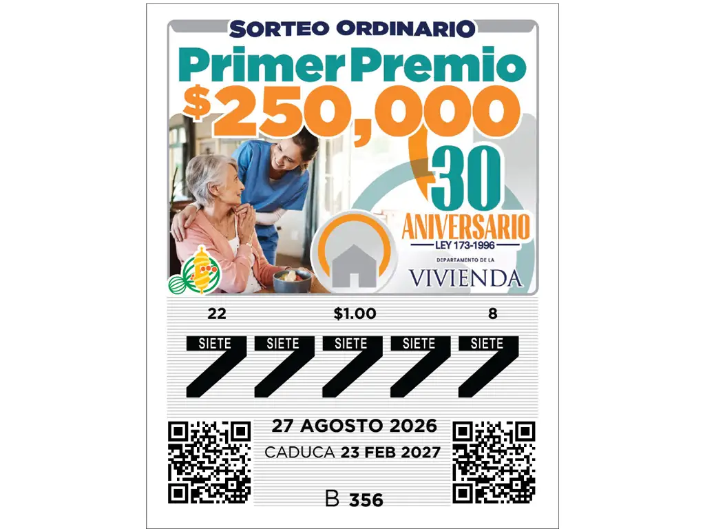 Departamento de la Vivienda y el Negociado de la Lotería de Puerto Rico presentan billete conmemorativo por los 30 años de la Ley 173