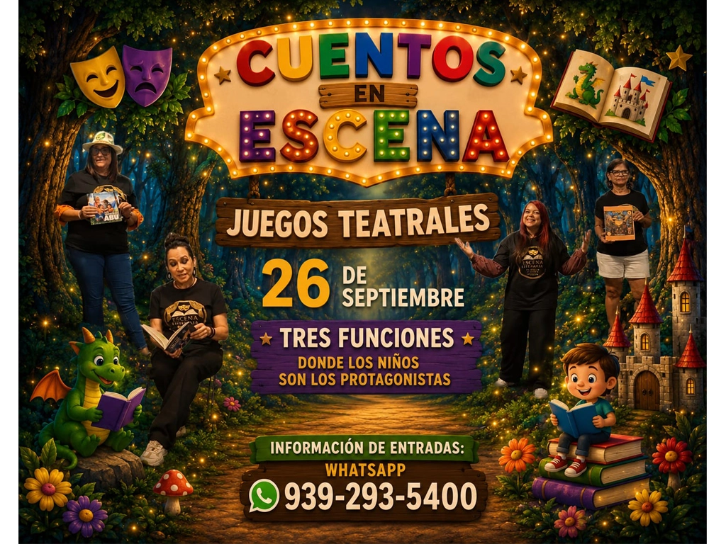 “Cuentos en Escena” lleva la literatura infantil al escenario con un festival de teatro, imaginación y participación familiar